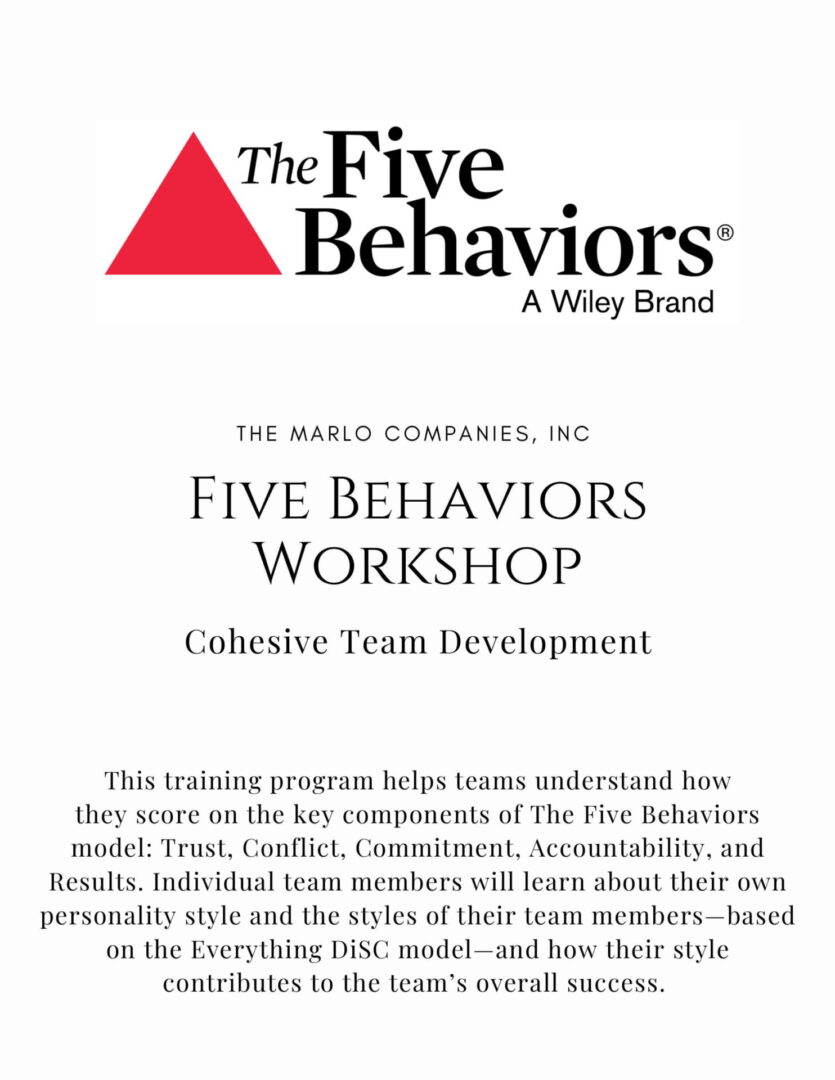 A book about The Five Behaviors of a Cohesive Team